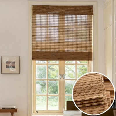 BAMORA Zen-Inspired Fine-Weave 100% Natural Bamboo Custom Roman Shade