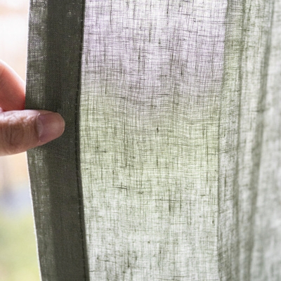 LENVIA 100% Natural Linen Custom Light-Filtering Curtains