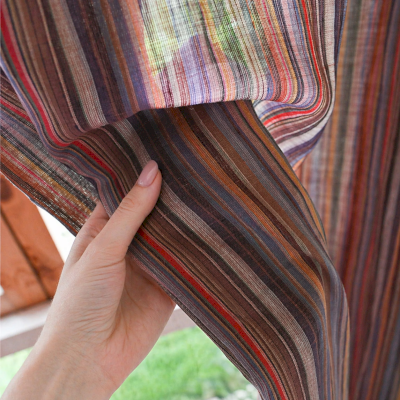 LUMERA Multicolor Striped 100% Linen Custom Curtains