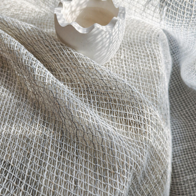 LUMÉLIA Openwork Linen-Look Custom Sheer Curtains