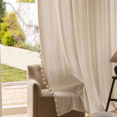 Custom Made ÉLÉORA Sheer Curtain, Chenille Jacquard Baroque Pattern