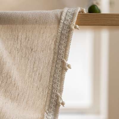 Custom Made CLÉORA Sheer Curtain, Linen Look Textured Solid Fabric, Natural Minimal Style