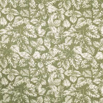 Custom Made VÉLORIA Curtain, Wool and Linen Blend Fabric with Stylized Leaf Pattern