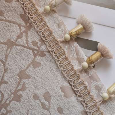 Rideau Sur Mesure SYLVARA, Tissu Jacquard Chenille, Motif Rameaux Bourgeonnants