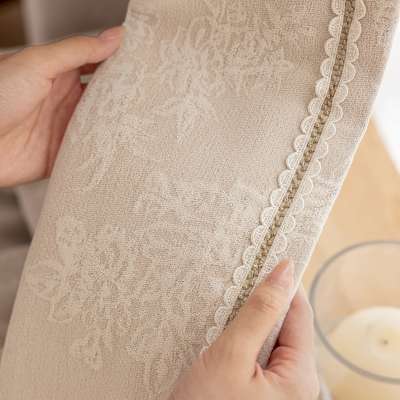 Custom-made VÉRÉLIA blackout curtain, double-sided Jacquard Chenille fabric, sketched floral bouquet pattern