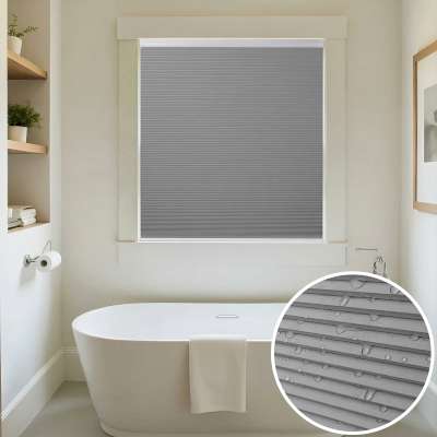 Store Plissé Sur Mesure Occultant Sans Cordon, Tissu Nid d’Abeille Imperméable, Isolation Thermique