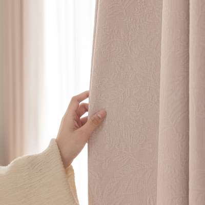 LÉROMA Lily of the Valley Embossed Chenille Jacquard Custom Curtains