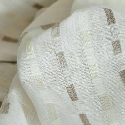 Custom Made CELERIA Sheer Curtain, Textured Jacquard Fabric with Raised Geometric Stripes