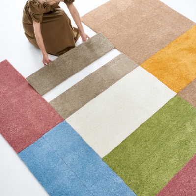 Dalles de Moquette Modulables et Lavables, Antidérapantes, 10 Coloris, Lot de 12