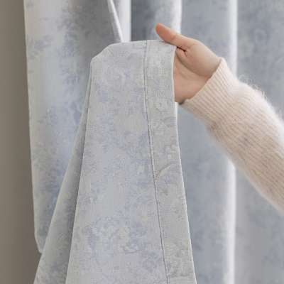 Custom Made ELEVIA Blackout Curtain, Double Face Chenille Fabric With Aged Floral Pattern