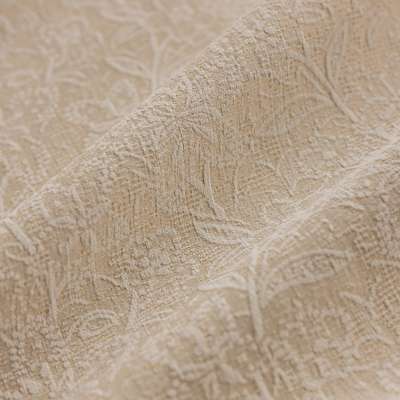 Custom Made SILVEA Blackout Curtain, Chenille Jacquard Fabric With Raised Foliage Pattern