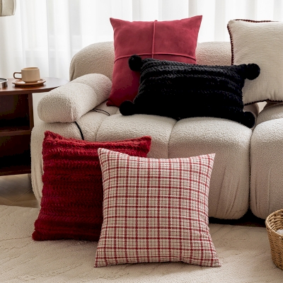 Housse de Coussin de Noël, Style Moderne et Épuré