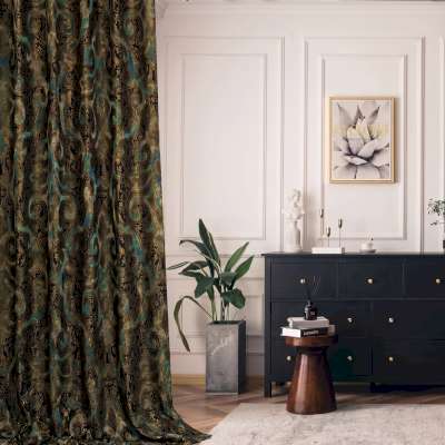 Rideau Sur Mesure PALAZZO, Tissu Jacquard à Reliefs Satinés, Motif Cachemire Baroque