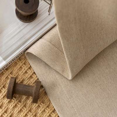Rideau Occultant Sur Mesure SOLVÉA, Tissu Texturé Double Face, Effet Faux-Uni Tissé