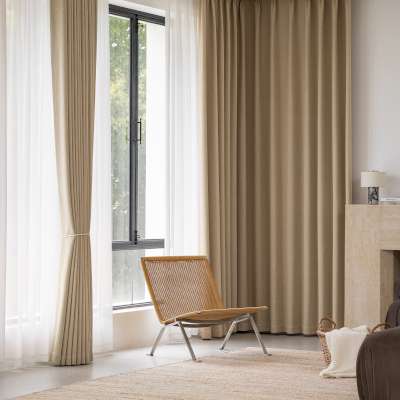 Rideau Occultant Sur Mesure SOLVÉA, Tissu Texturé Double Face, Effet Faux-Uni Tissé