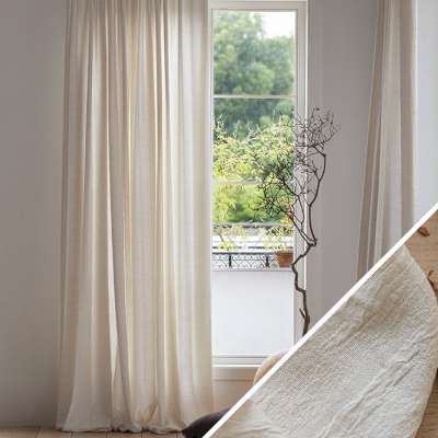 Voilage Sur Mesure CLARÉLIA, Voile Texturé Doux, Effet Matière Naturelle