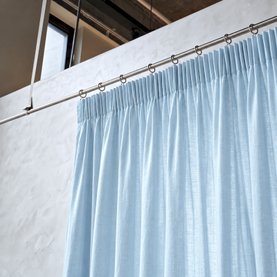 Rideau Sur Mesure CÉLORIS, Tissu en Mélange de Coton et Lin, Texture Naturellement Froissée