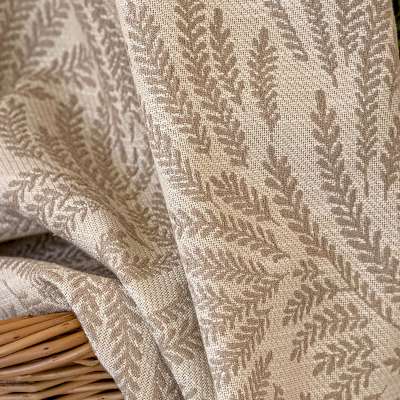 Rideau Sur Mesure MILA, Tissu Texturé Tissé, Motif Feuillage Naturel