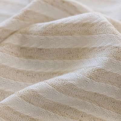 Store Bateau Sur Mesure AURÉLIE, Tissu Texturé Coton-Lin, Relief en Chevrons Délicats