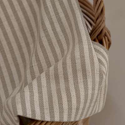 Custom Made ZARIA Curtain, Linen Blend Fabric with Fine Vertical Stripes