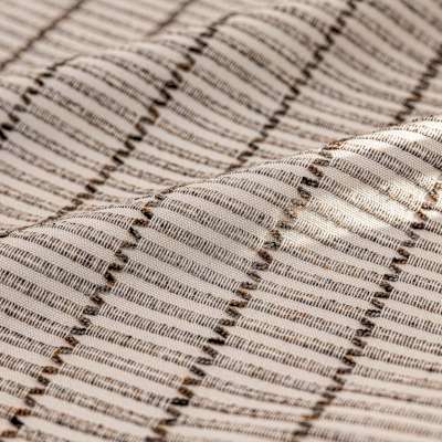 Custom Made TAVIRA Curtain, Textured Woven Fabric with Graphic Grid Pattern