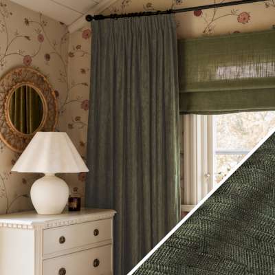Rideau Sur Mesure VALDÉA, Tissu Chenille Texturé, Motif à Chevrons Délicats