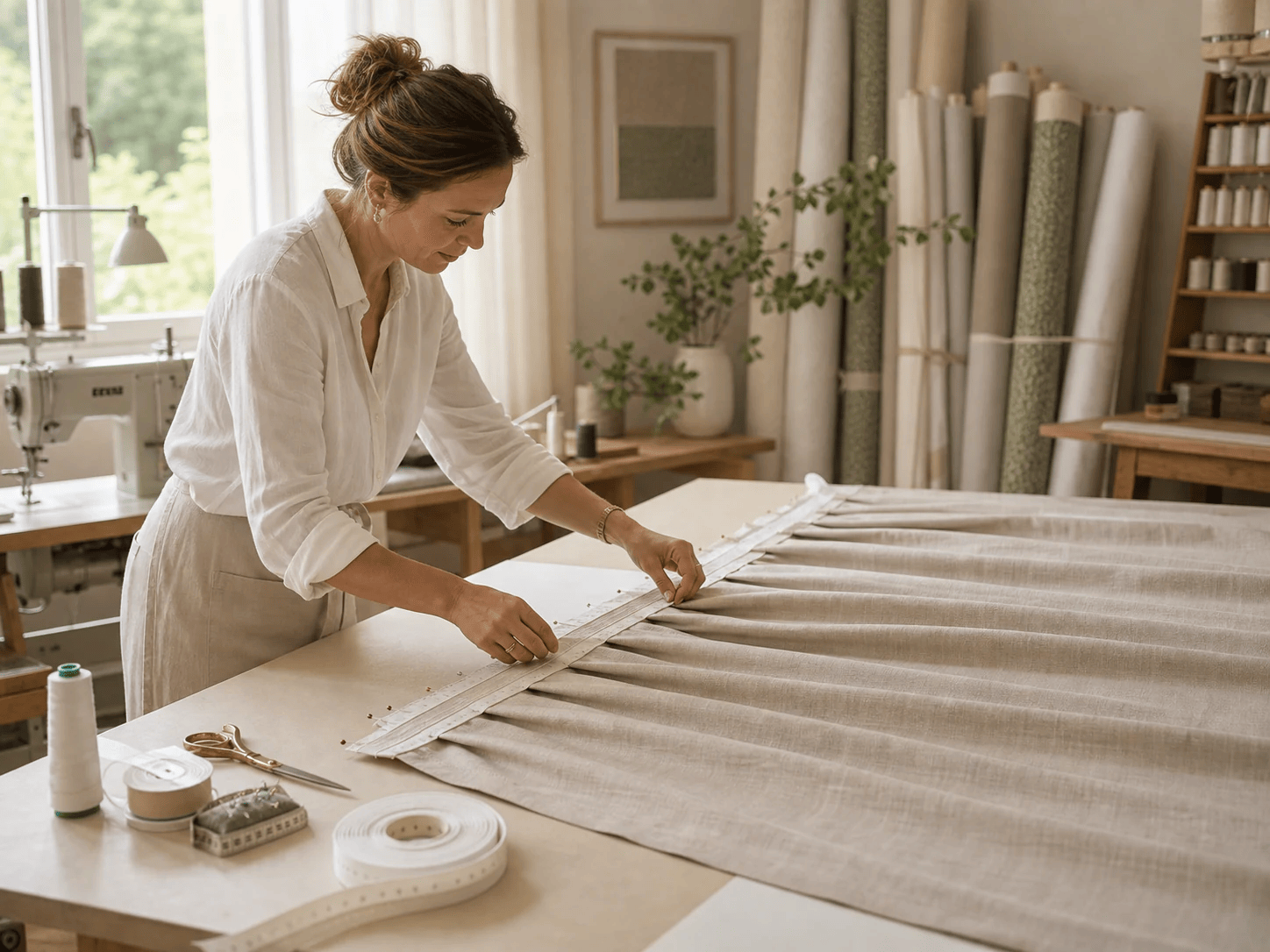 Confection et fabrication de rideaux sur mesure